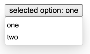 The rendering of a selectlist with an author-provided button