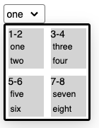 The rendering of a selectlist with a custom listbox element