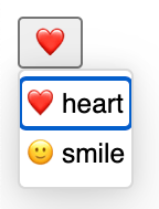 The rendering of a selectlist with a custom selectedoption element